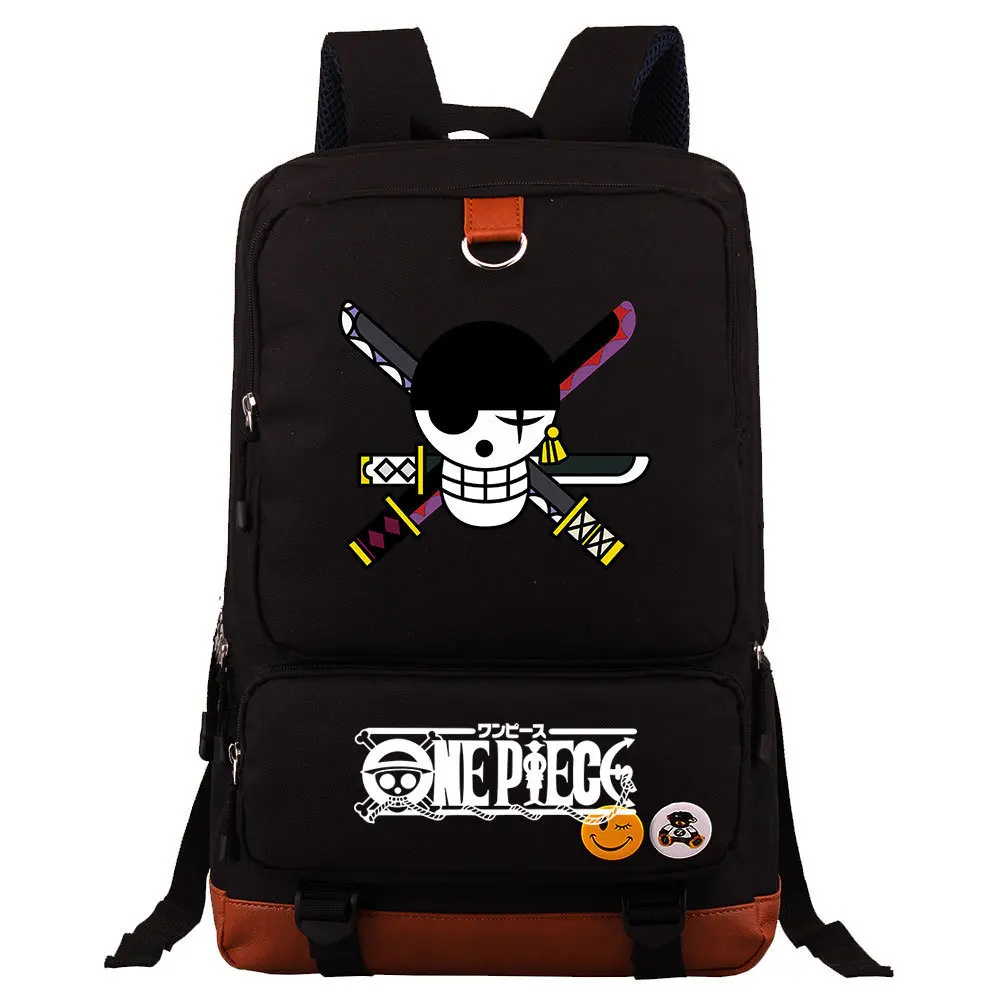 

New One Piece Anime Supernova Pirate Flag Luffy Print School Backpack Large Capacity Travel Bag for Teens Unisex