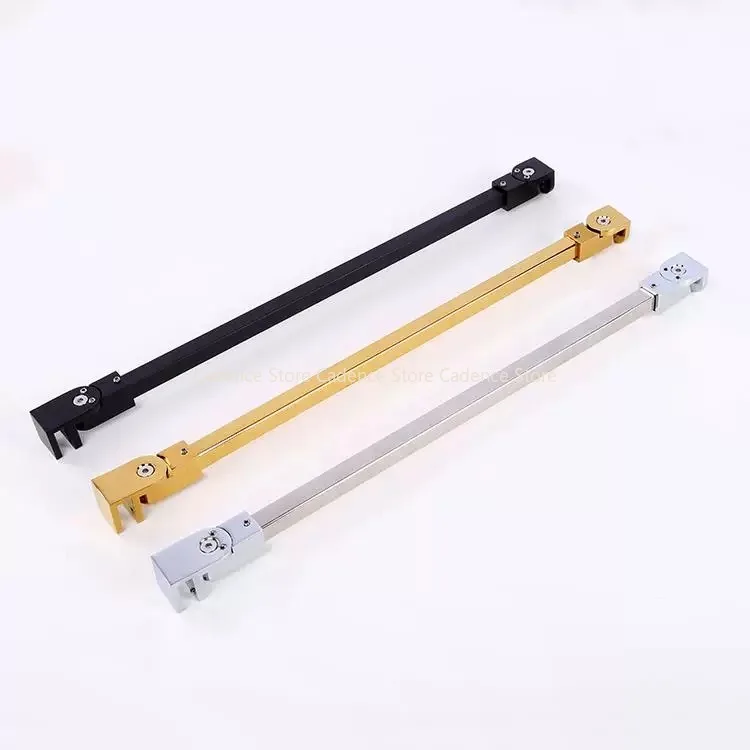 80-100cm Wall To Glass Shower Enclosure Fixing  Bar Bracket Swaying Prevention Adjustable Joint Matt Black Polished Rose Gold