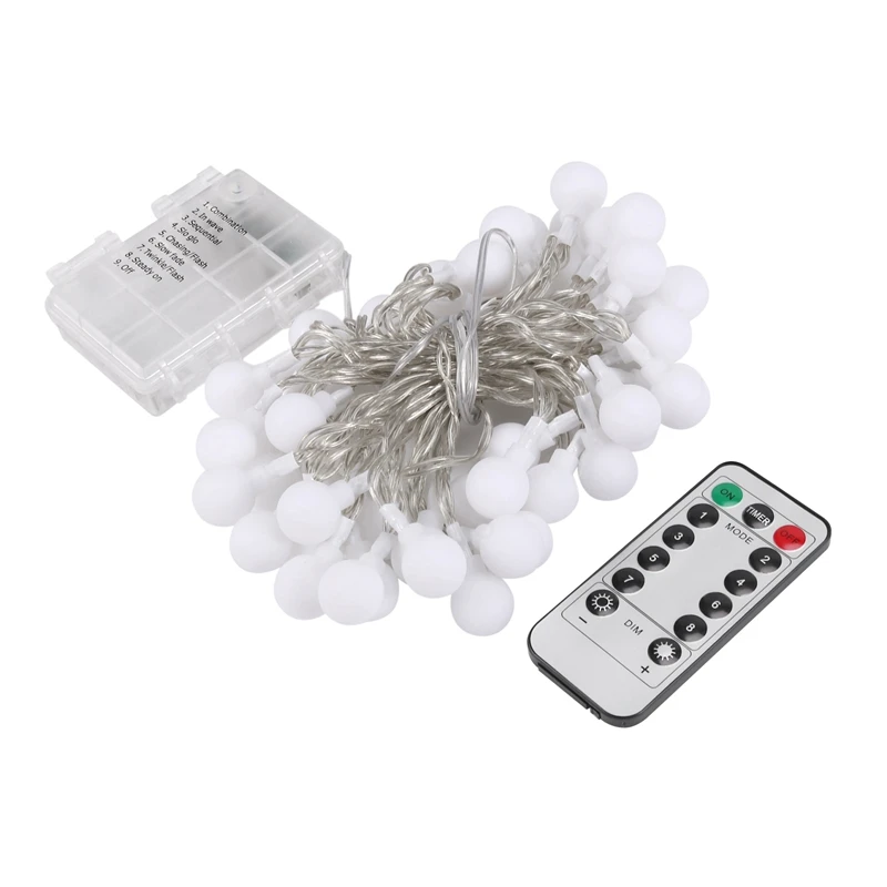 리모컨 방수 배터리 박스 조명, 13 키, 5 미터, 50 볼 펜던트