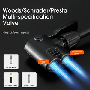 West Biking-Bomba High Pressure Air Bomb, 160PSI, for Schrader, Presta, MTB, Bicycle, Cycling, Tire, Ball, Motorcycle, Car 8 Main Sales Bike Air Pump - №3