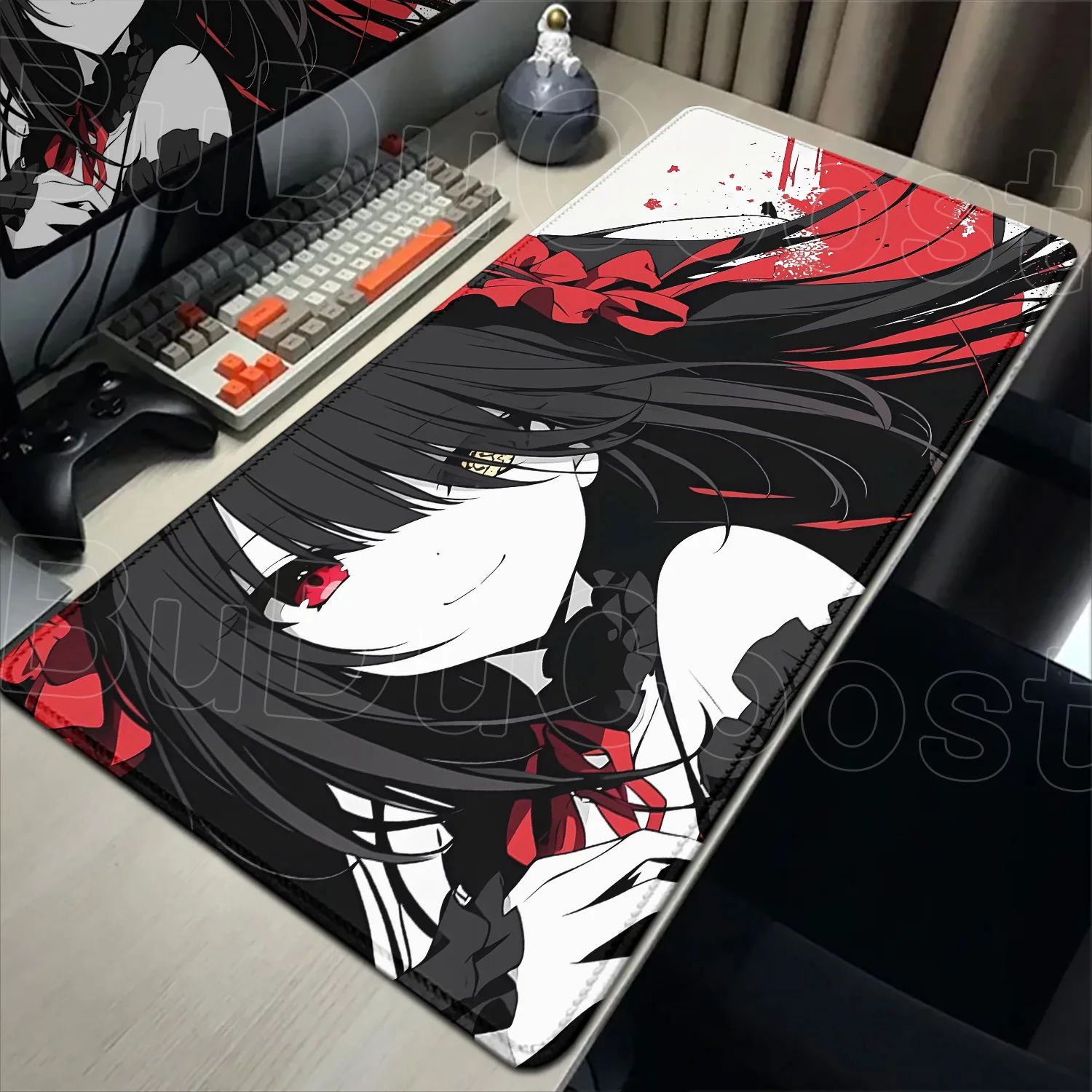 Kawaii Girl Tokisaki Kurumi Mauspad Anime Date a Live Laptop-Pad Gaming-Zubehör Spiel-Mauspad Rutschfester Gummirand mit Verriegelung – Detail 11