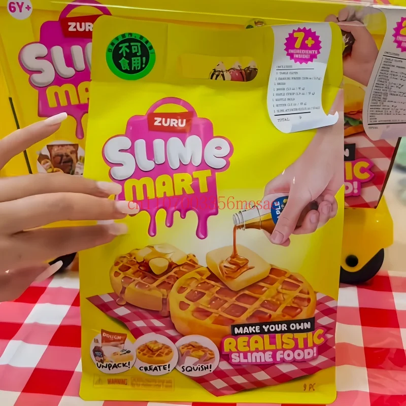 ZURU Slime Mart Blind Box Hamburger Pizza Series Diy Realistic Slime Food Donut Waffle Cake Squishy Toy Diy Kitchen Craft Lovers
