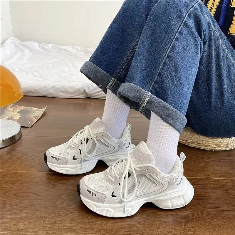 

Womens Sneakers High End Breathable Mesh Casual Sneaker Street Running Jogging Shoes Academy Style Fitness Lightweight Trainers