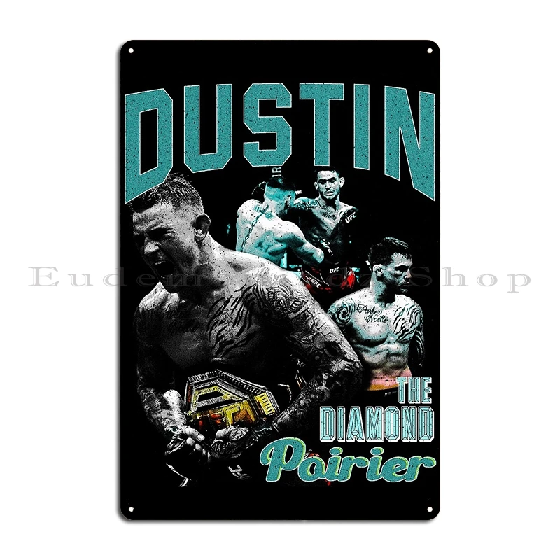 خفيفة الوزن المشارك الرئيسية داستن بوارير الماس مقابل بينوا سانت دينيس علامة معدنية جدار جدارية نادي بار إله الحرب تين تسجيل ملصق #4