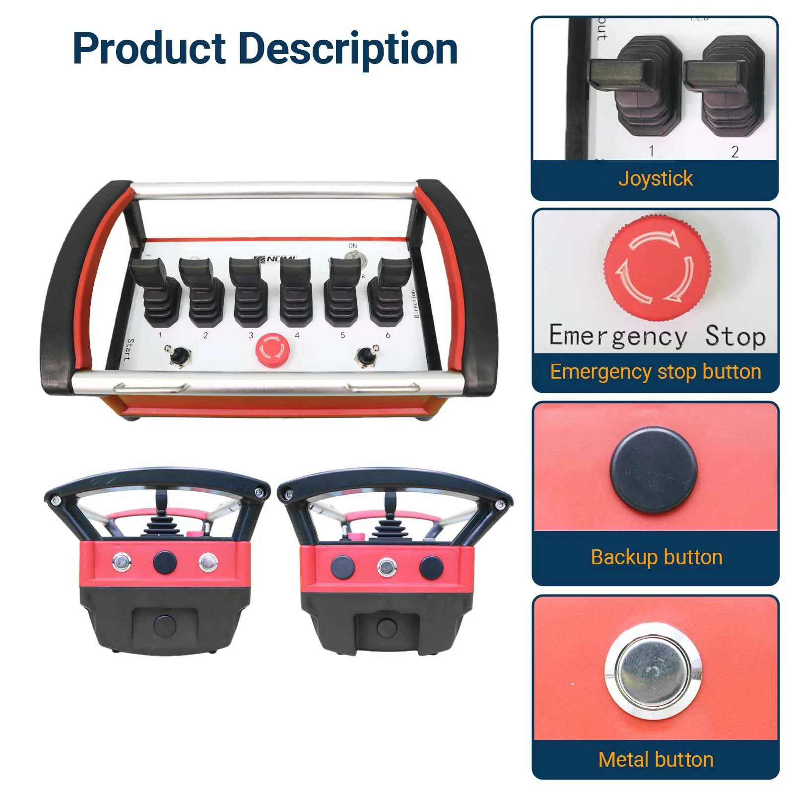 Integrated Emergency Button Hydraulic Remote Control High Safety for Industrial Engineering Operations