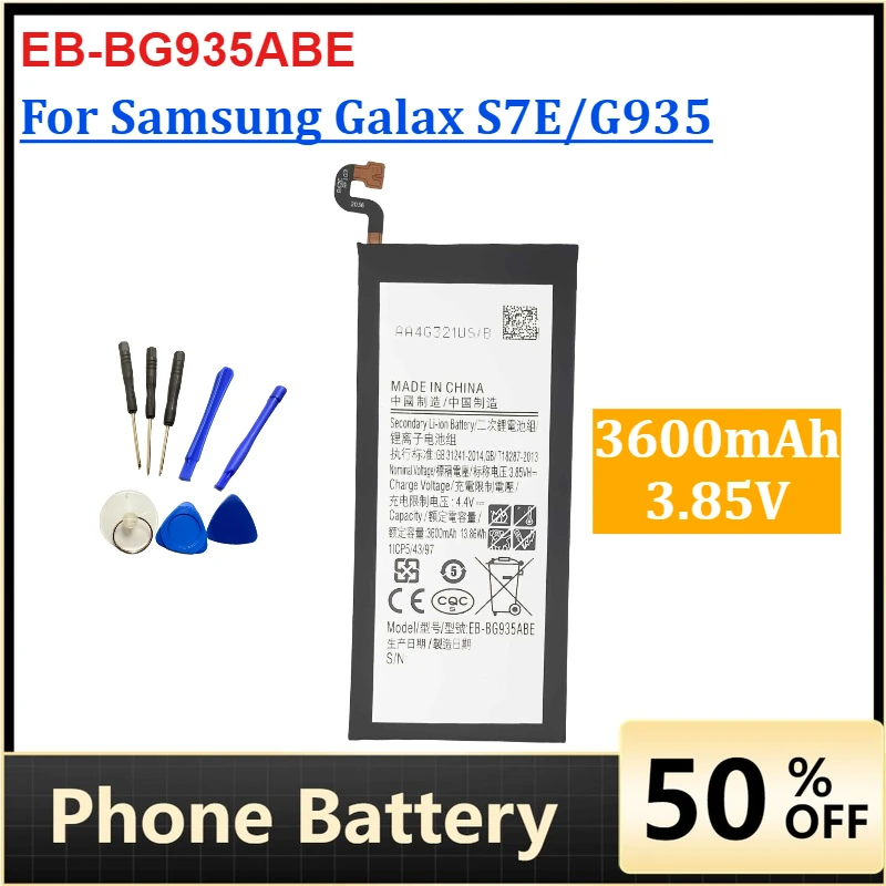 EB-BG935ABE 3.6Ah 3.85V Lithium Battery for Samsung Galaxy S7 Edge SM-G935 G9350 G935F G935FD G935W8 G9350 Mobile Phone Battery