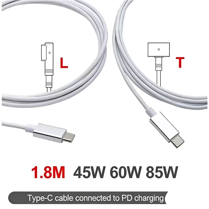 New Laptop Charger for Macbook Pro Air Adapter mag 1 mag 2 45W 60W 85W A1278 A1286 A1425 A1502 A1398 A1465 A1466 USB-C Cable