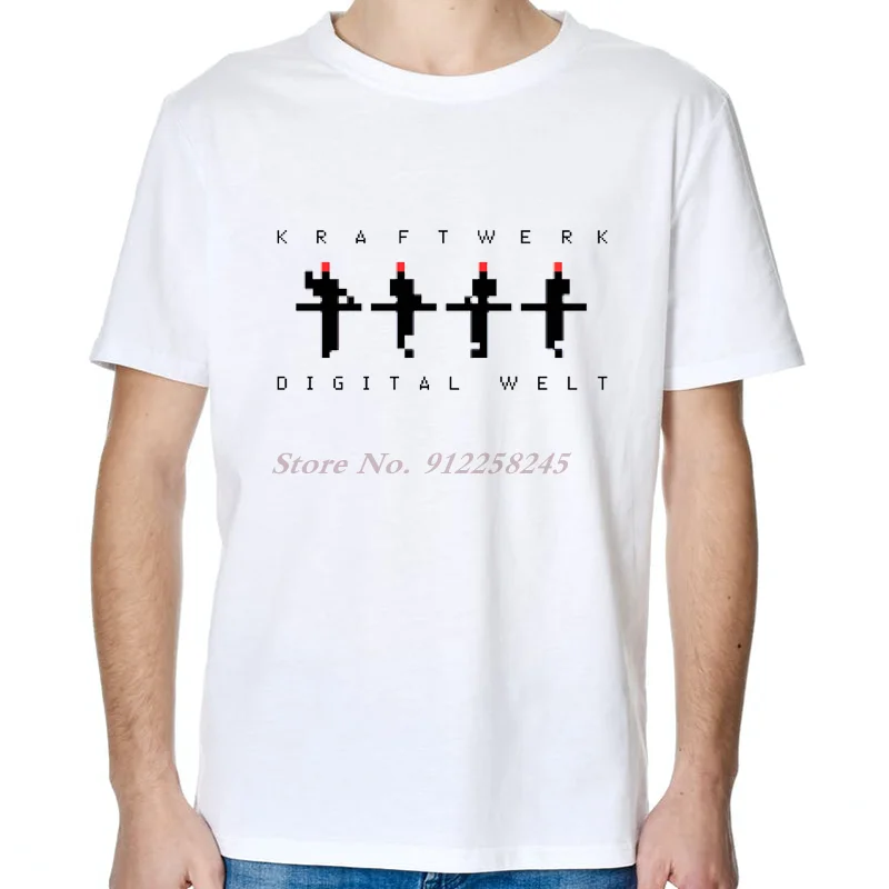 

Kraftwerk The Catalogue 70-х годов электронные синтетические графические футболки, хлопковая футболка с короткими рукавами, новые рубашки и футболки, мужская одежда