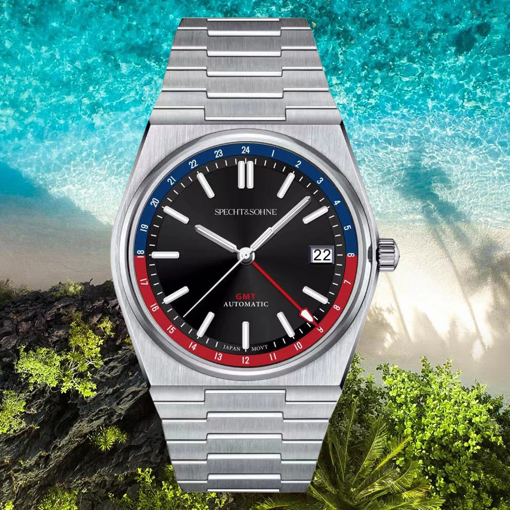 2024 Luxury Brand Mens Watches Automatic Mechanical Watch NH34 GMT Sapphire Crystal 37MM Stainless Steel Watch 50M Waterproof