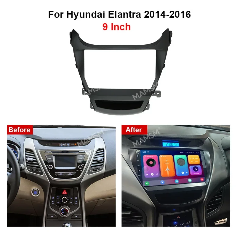 MAMSM For HYUNDAI ELANTRA 2011-2013 Android Car Radio Fascia Auto Stereo Frame Dashboard Install Panel Trim Refitting Kit