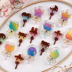 DIY Epoxy Resin UV Glue Flowing Sand Lollipop Heart Rabbit Shaker Mold Silicone Mould