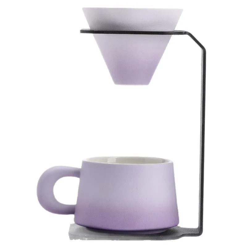 High-value hand-brewed coffee filter cup bracket glass, pot set industrial style creative frame