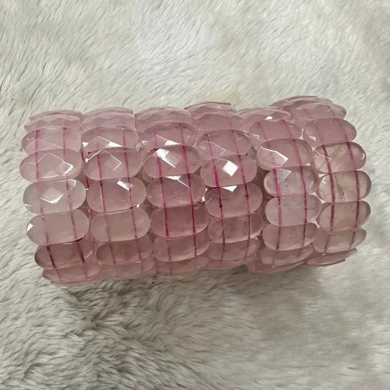 Genuine Natural Rose quartz 10*20mm Bracelet Gemstone Bangle For Jewelry Making Wholesale Of Gifts For women