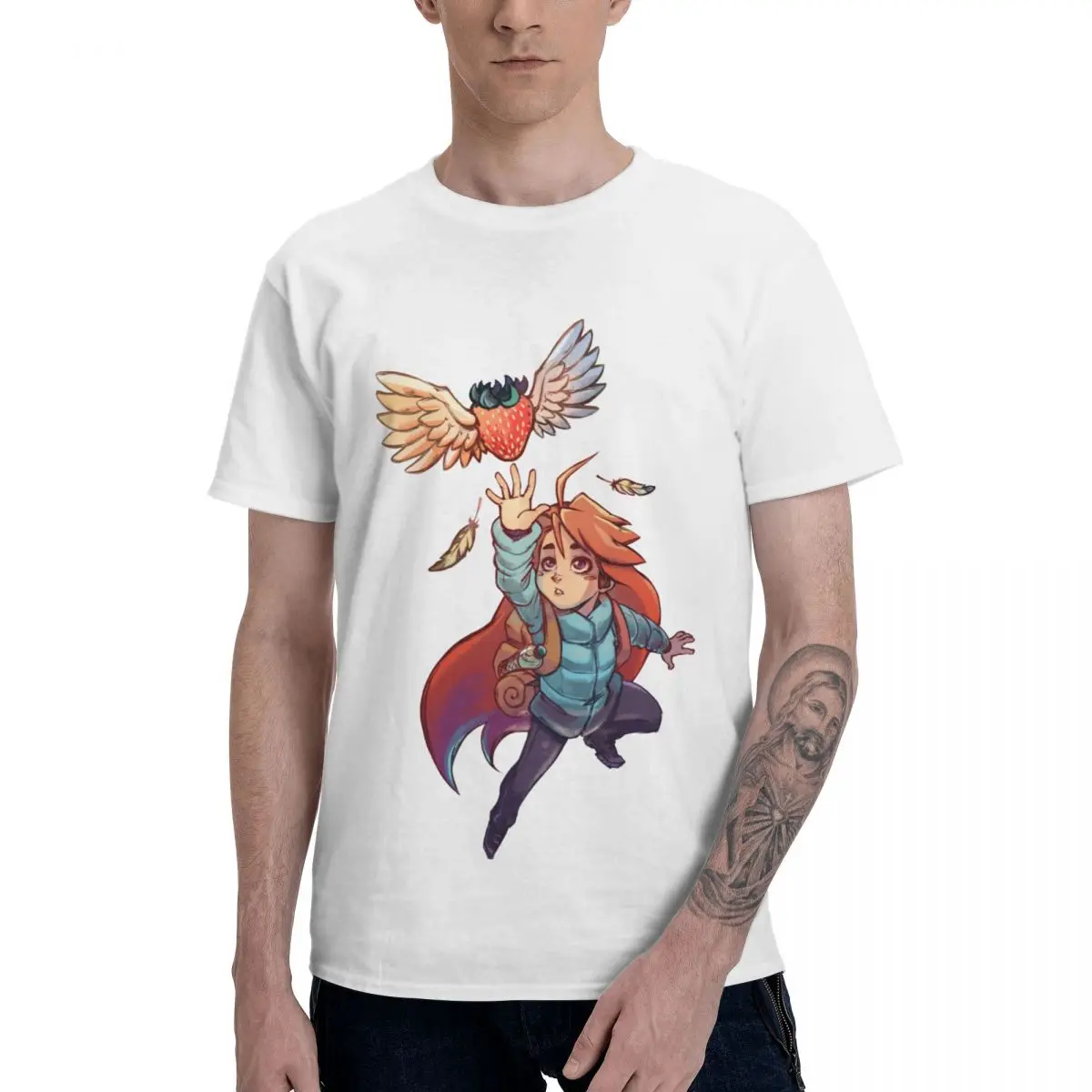 Fashion Madeline Strawberry Celeste T-Shirts Pure Cotton Crewneck Men T-Shirt Short Long Sleeve PlClassic Tee Hoodie