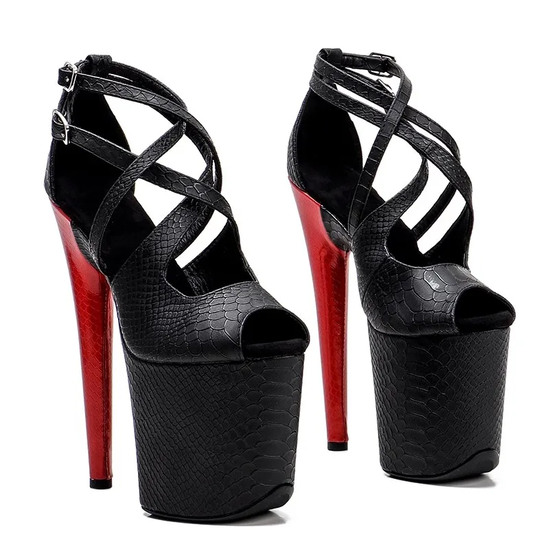 

Women's 20CM/8inches PU Upper Plating Platform Sexy High Heels Sandals Pole Dance Shoes 103