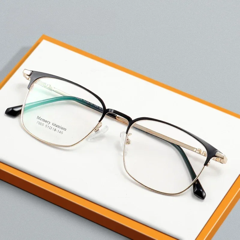 

51-18-145 Men's Glasses Frames Small Size Full Frame Square Browline Memory Glasses Frame Customized Prescription Glasses Frame