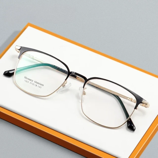 51 18 145 Men s Glasses Frames Small Size Full Frame Square Browline Memory Glasses Frame Customized Prescription Glasses Frame AliExpress 200000297