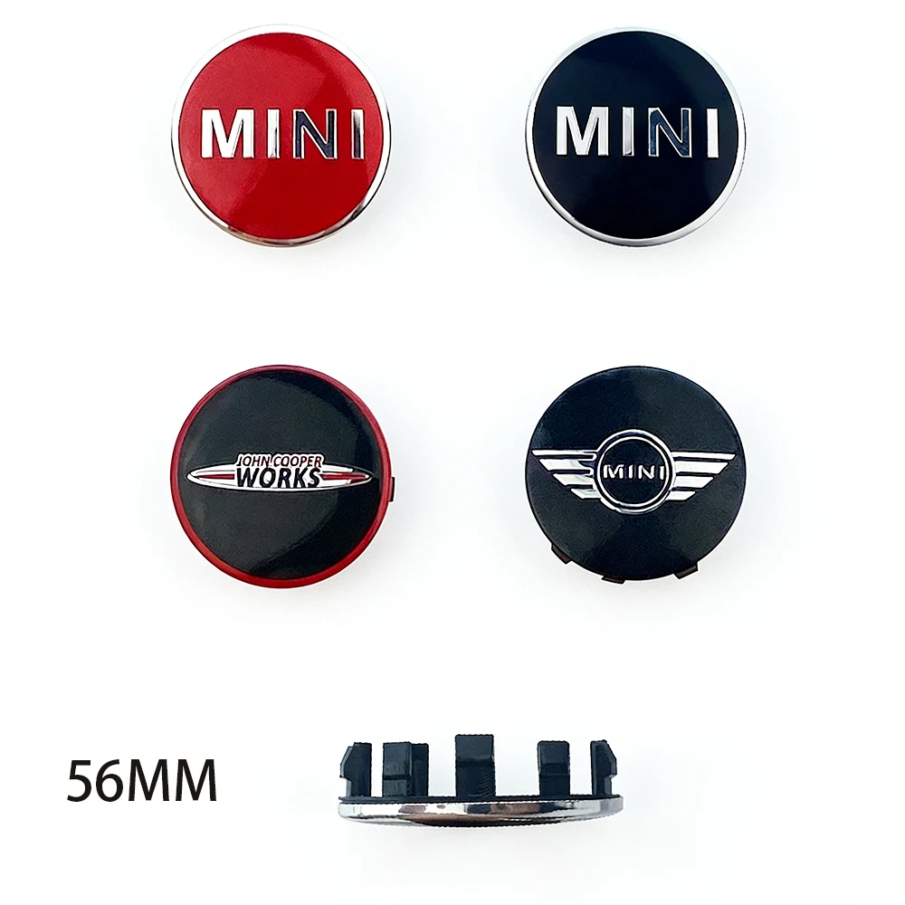 Accessoires de capuchons de moyeu de roue de voiture 56mm/54mm (4 pièces) pour MINI Cooper S Works JCW R55 R56 R50 R53 R60 R61 F54 F55 F56