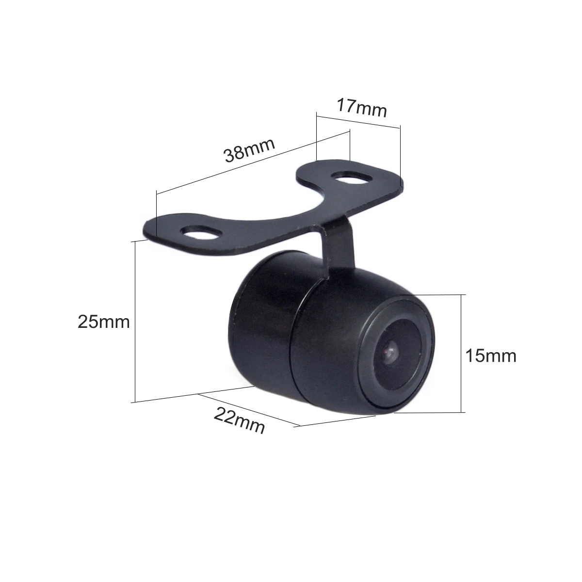 DIYKIT Universal Mini 120 Degree Wide Angle View Reverse Backup HD Car Rear View Camera Parking System Kit