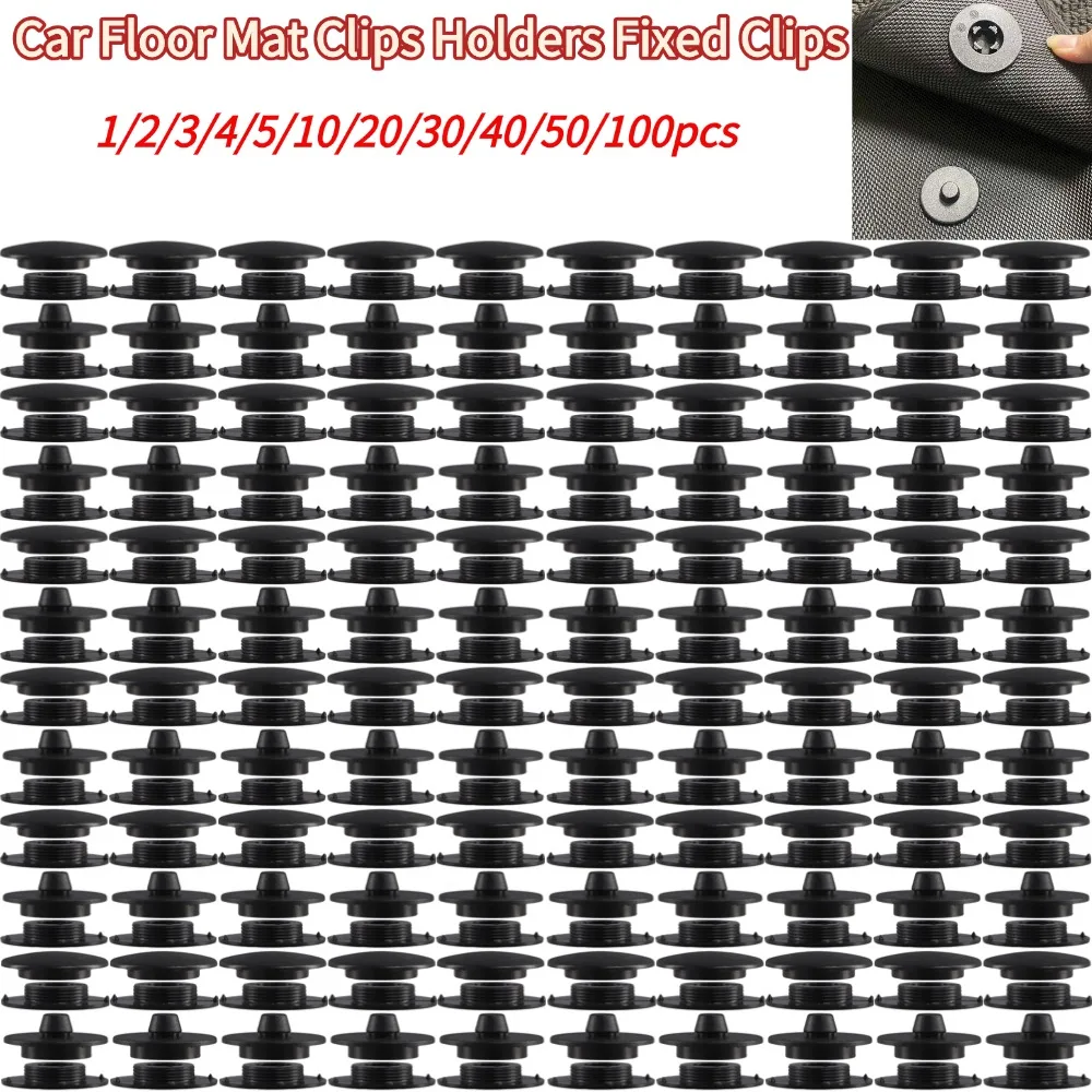 Car Floor Mat Clips Holders Fixed Clips Anti Skid Fastener Retainer Resistant Buckles Double Layer Fixed Clips Car Accessories