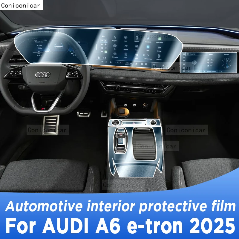 

Для AUDI A6 e-tron 2025 панель навигационного экрана автомобильный интерьер защитная пленка из ТПУ наклейка против царапин