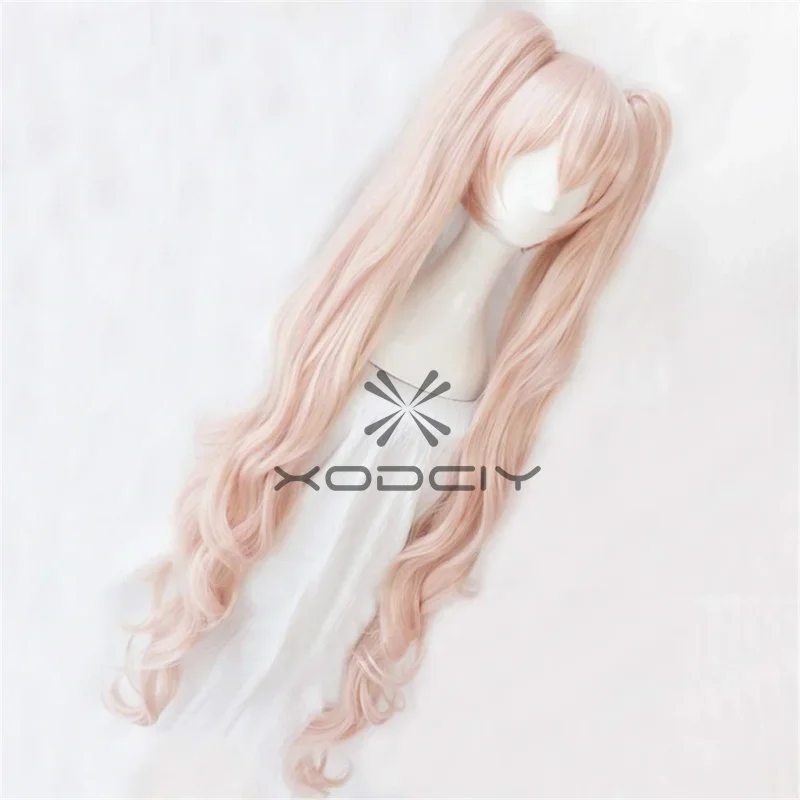 Anime Sakura Miku Cosplay Wig 120cm Long Cherry Blossom Pink Clip on Double Ponytails