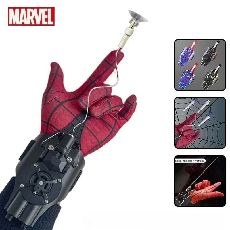 Disney Marvel Legends lanzador de muñeca Web Spider-Man, Cosplay de Peter Parker, accesorios, guantes, juguetes, regalos