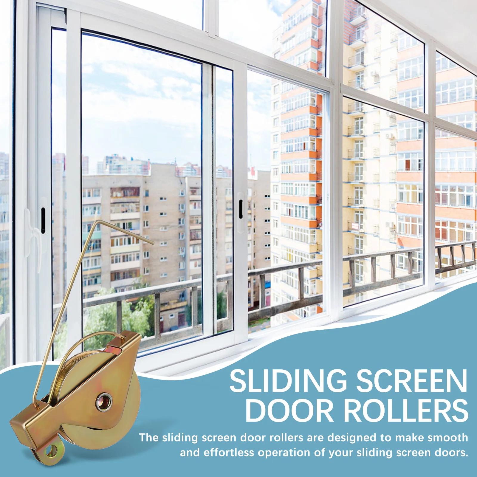 

4pcs Sliding Screen Door Rollers Smooth Metal Rollers For Various Windows Home Hardware Accessories For Screen Replacement