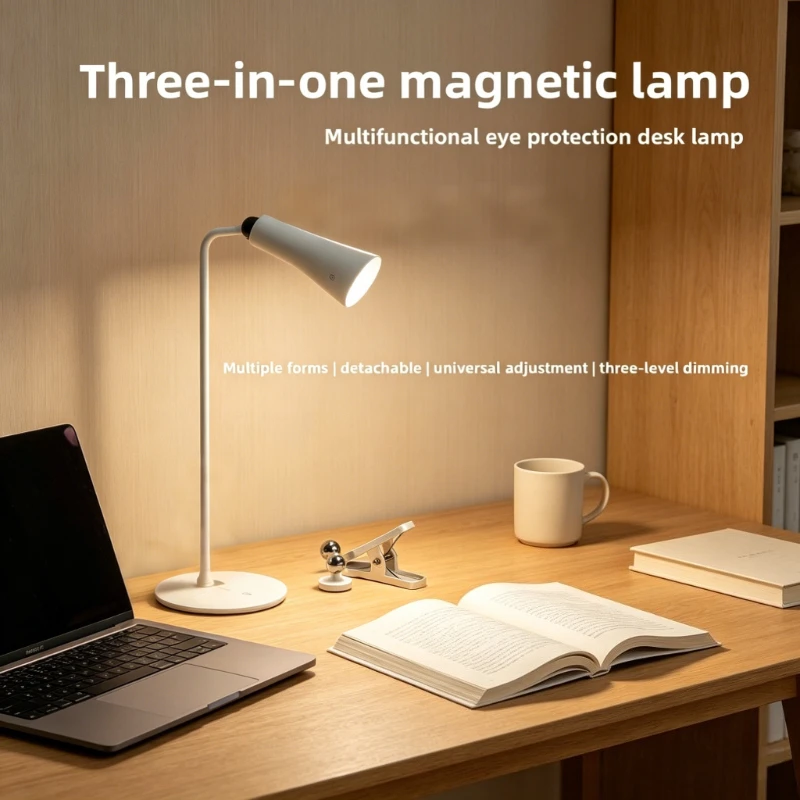Multi Functional LED Desk Lamp USB Rechargeable Flashlight Night Light Portable Desk Lamp for Cabinet and Wardrobe Decoration