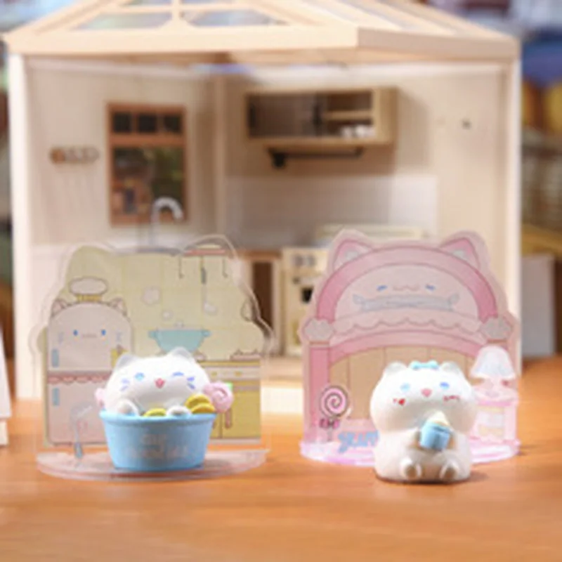 Delicious Cat Blind Box Creative Cartoon Cute Resin Crafts Desk Home Interior Decoration Tide Play Surprise Doll Birthday Gift