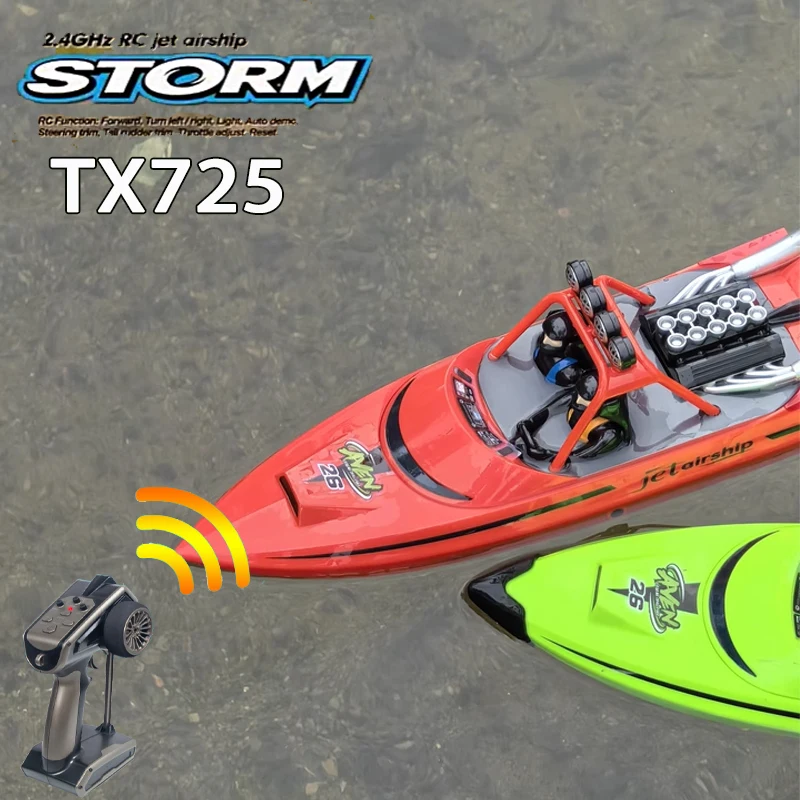 2.4ghz ty725 rc turbojet bomba de alta velocidade controle remoto jet barco bateria baixa função alarme adulto crianças brinquedo presente
