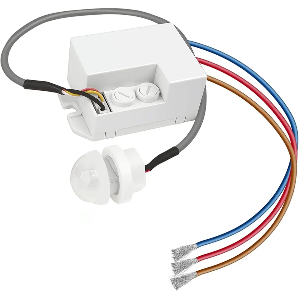 KSOL 120 Degree PIR Motion Sensor Switch with Infrared Body Detection for Ceiling Occupancy for Bathroom and Hallway