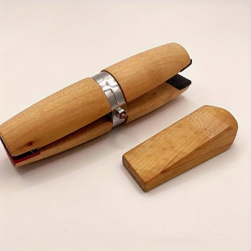 1 Set Wooden Ring Clamp Holder Professional Bench Jewelry Pliers Handcrafted Tool for Jewelry Making Stone Carving and Repair.