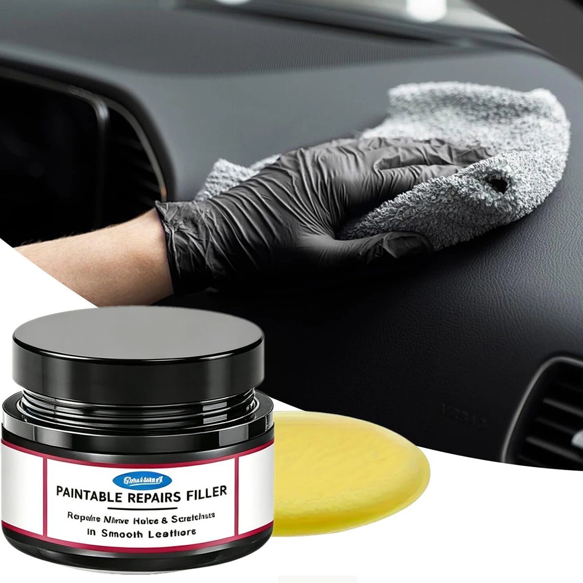Car Paintable Repair Filler Car Interior Scratch Remover, Plastic & Vinyl Restorer For Minor Scratches, Restores Color And Shine