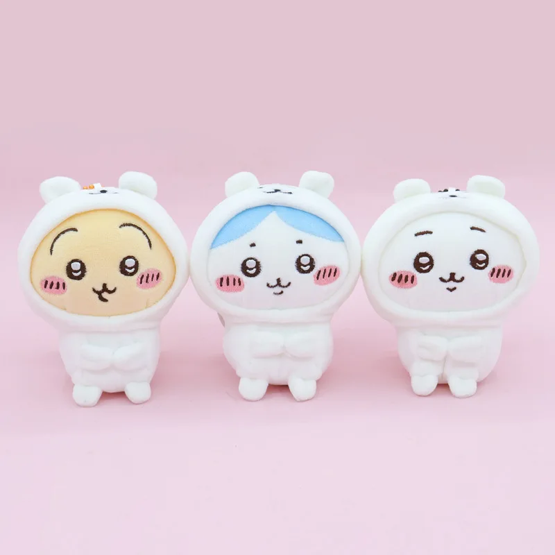 

10 см Kawaii Chiikawa Hachiware Usagi, держащие руки, милый плюшевый рюкзак, подвеска, брелок, кукла, игрушки, детский подарок на день рождения