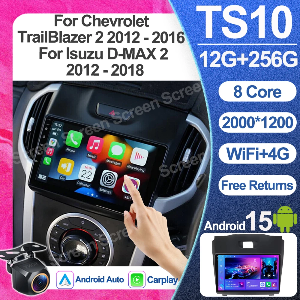 Android 16 For Chevrolet Trailblazer 2 2012 - 2016 For Isuzu D-max 2 Multimedia Player Android Auto Screen5g Wifi 2din Dvd Gps