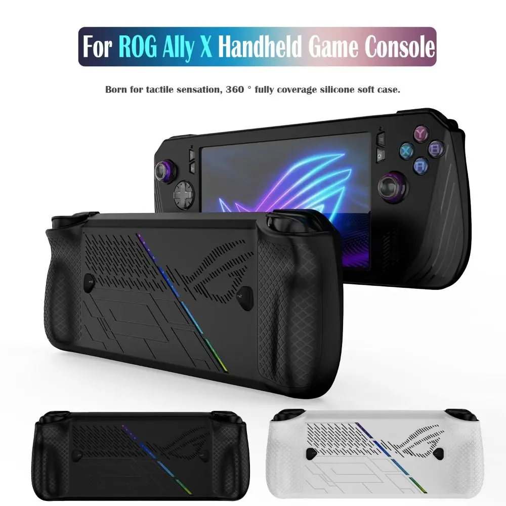 Silicone Gaming Handhelds Case Soft Non-slip Game Console Protective Cover Dustproof Anti-Scratch for ASUS ROG Ally X 2024