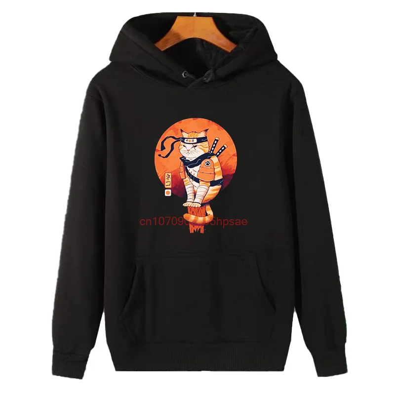 Funny Japan Cat Lover Casual Winter New In Hoodies Sweatshirts Unisex Graphic Hooded Sweatshirts Essentials Thick Sweater Hoodie