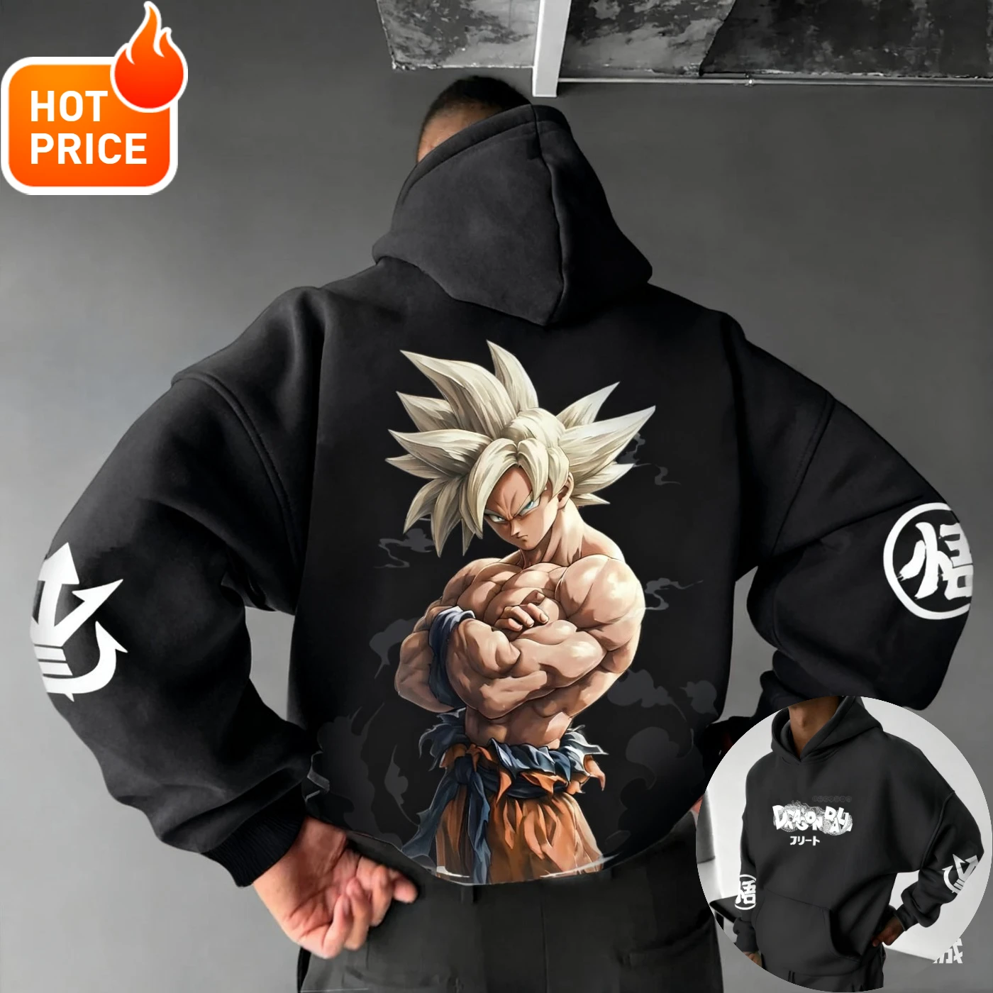 Son Goku Saiyan Dragon Ball Anime Streetwear Winter Mannen Oversized Hoodie Harajuku Vintage Vrouwen Capuchon Lange Mouwen