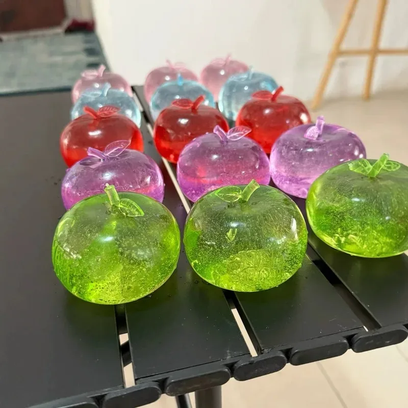 Stress-relief toy: Nee Doh Squishy Apple, transparent, wearable; helps reduce stress and anxiety in adults, suitable as a gift. view 4