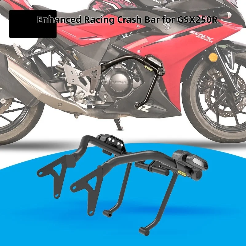 For GSX250R Streamlined Anti-Fall Engine Bumper Bar, Elastic Buffer Anti-Collision Fit Original Sport Motorcycle Body Lines Part