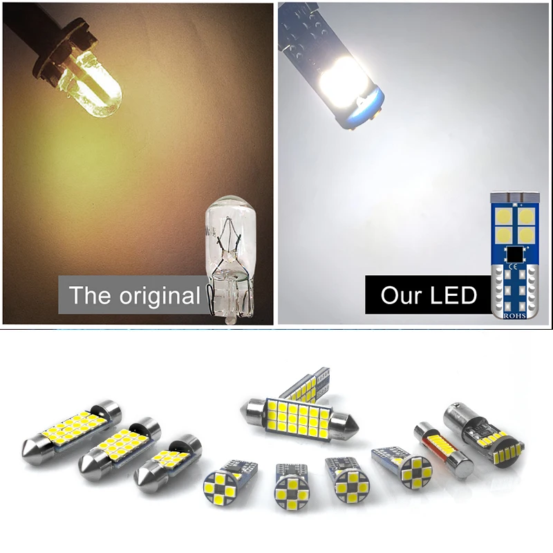 For Volkswagen VW Tiguan 2 MK2 2016 2017 2018 2019 2020 8pcs Car LED Interior Reading Lamp Glove Box Foot Light Accessories view 5