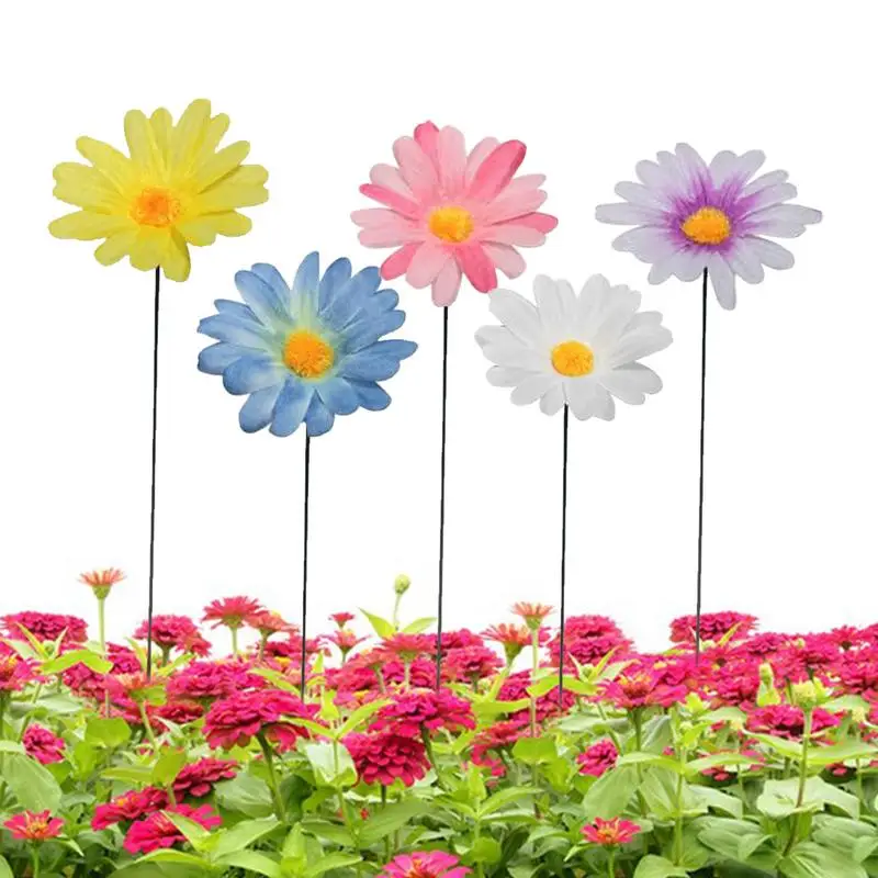 Daisy Flower Yard Stakes Garden Art Ornament Mother's Day Decoration Flower For Indoor Outdoor Lawn Porch Patio Farm decor