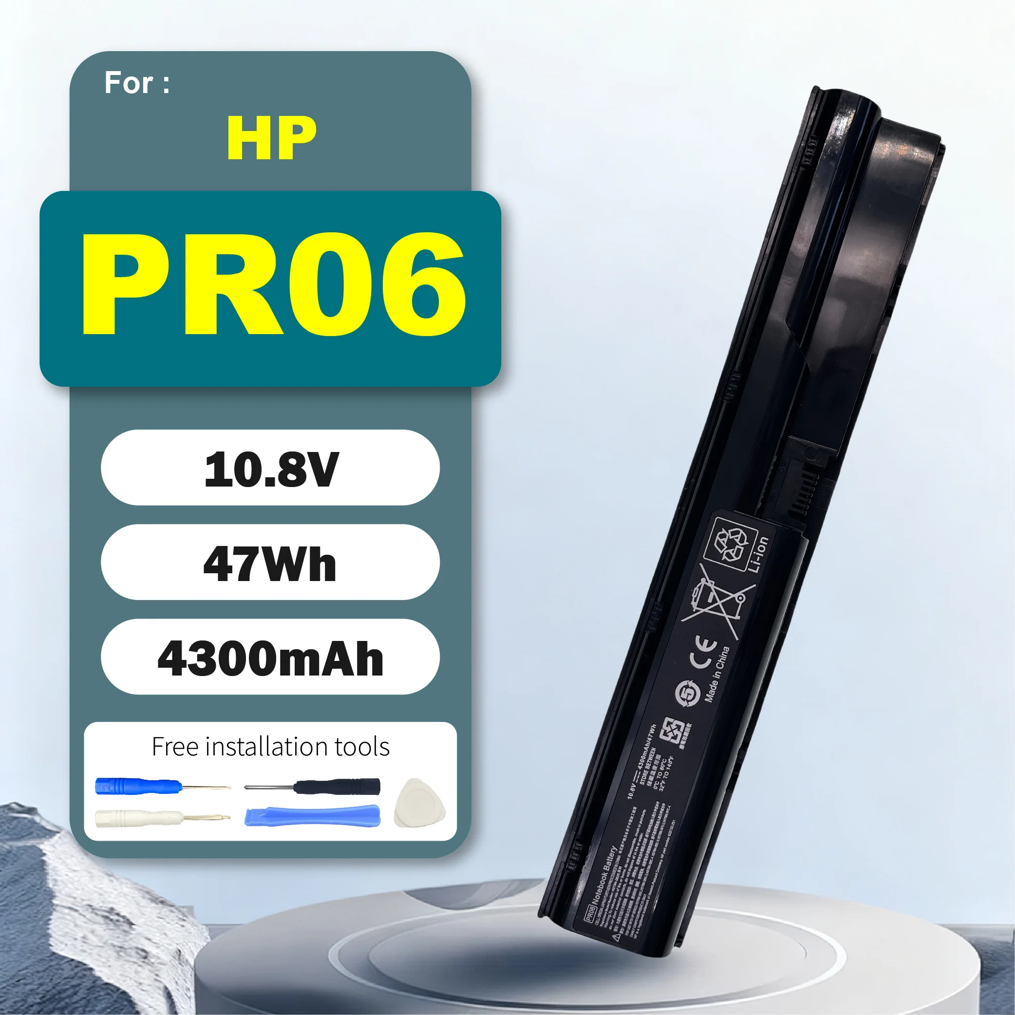 

PR06 PR09 47Wh 10.8V Battery For HP Probook 4330s 4331s 4430s 4431s 4435s HSTNN-OB2R HSTNN-IB2R HSTNN-LB2R HSTNN-DB2R HSTNN-OB2T