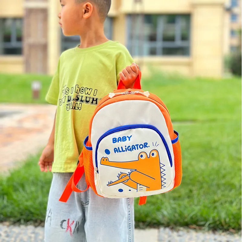 Mochilas escolares de dinosaurio de dibujos animados para niños y niñas, bolsa de aperitivos de salida ligera, Linda mochila de conejo para niños pequeños, jardín de infantes