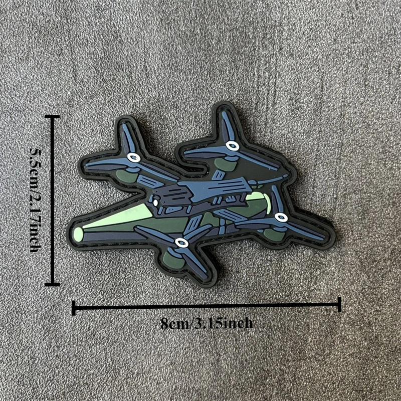 Parche táctico militar PVC 3D UAV con gancho para ropa y mochila - imagen 4