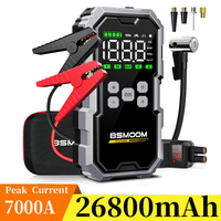 Car Jump Starter Portable Power Bank with Air Compressor 150 PSI Car Starting Device for Petrol Diesel 10L