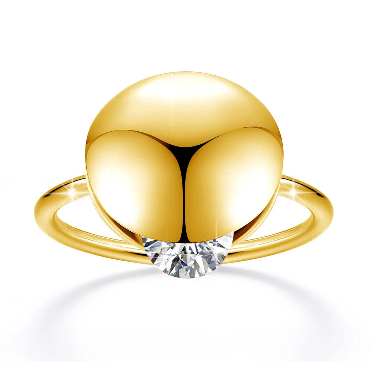  925 Silver 1CT Moissanite Shell Rings for Women 18K Gold Color Little Open Rings Female Jewelry Weddings Gifts New Trendy