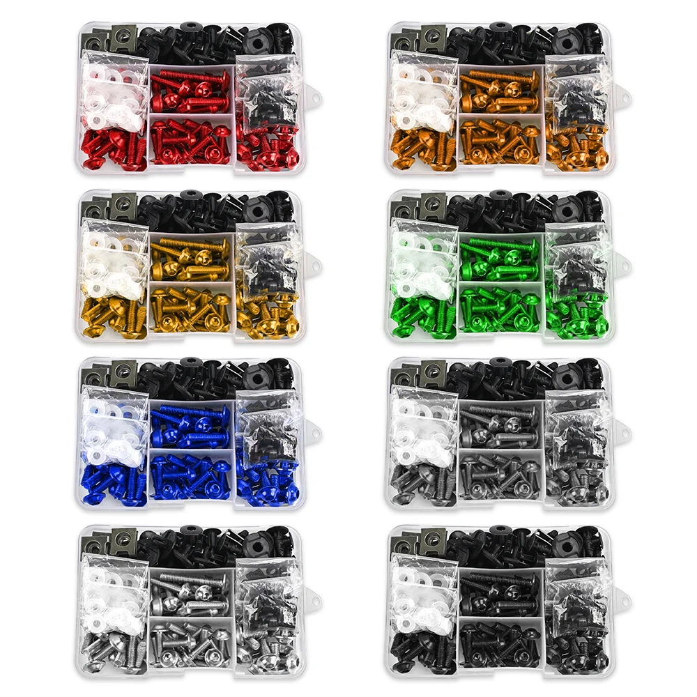 M6 M5 هدية مجموعة مسامير هيكل السيارة السحابات مسامير الجوز لسوزوكي GSXR600 GSXR750 GSXS1000 GSXR1100 GSXR125 GSXR1300 GSXR150 #6