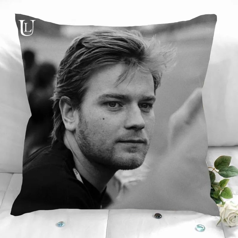 Ewan McGregor Pillowcases Square Pillowcase Home Decorative Zipper Pillow Cover 35X35cm40X40cm(One Side)